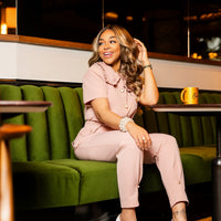 Lady Stay Goal'd Blush Jogger Jumpsuit