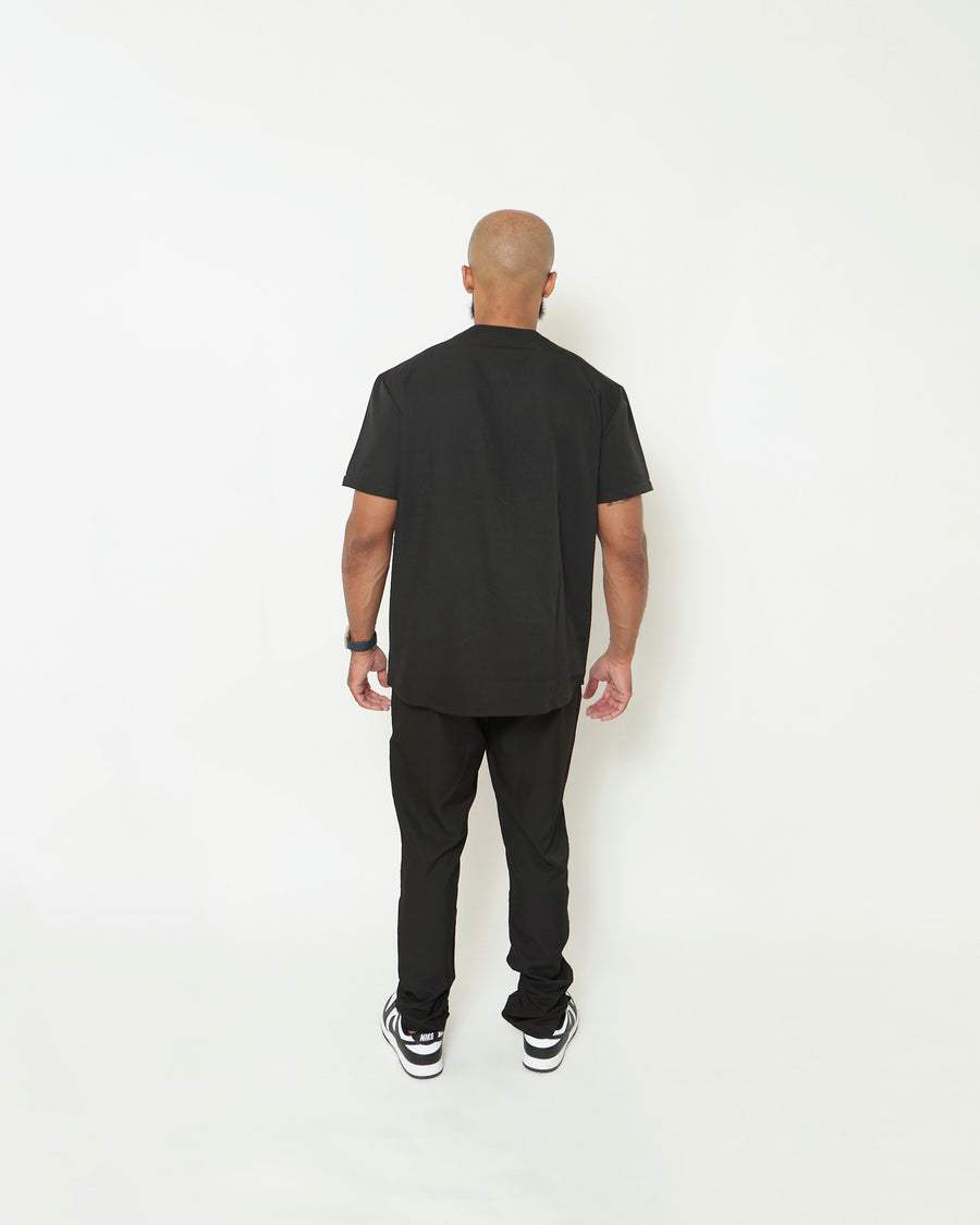 Men's Black Stay Goal'd Scrubs