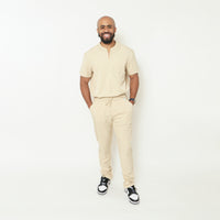 Men's Khaki Stay Goal'd Scrubs