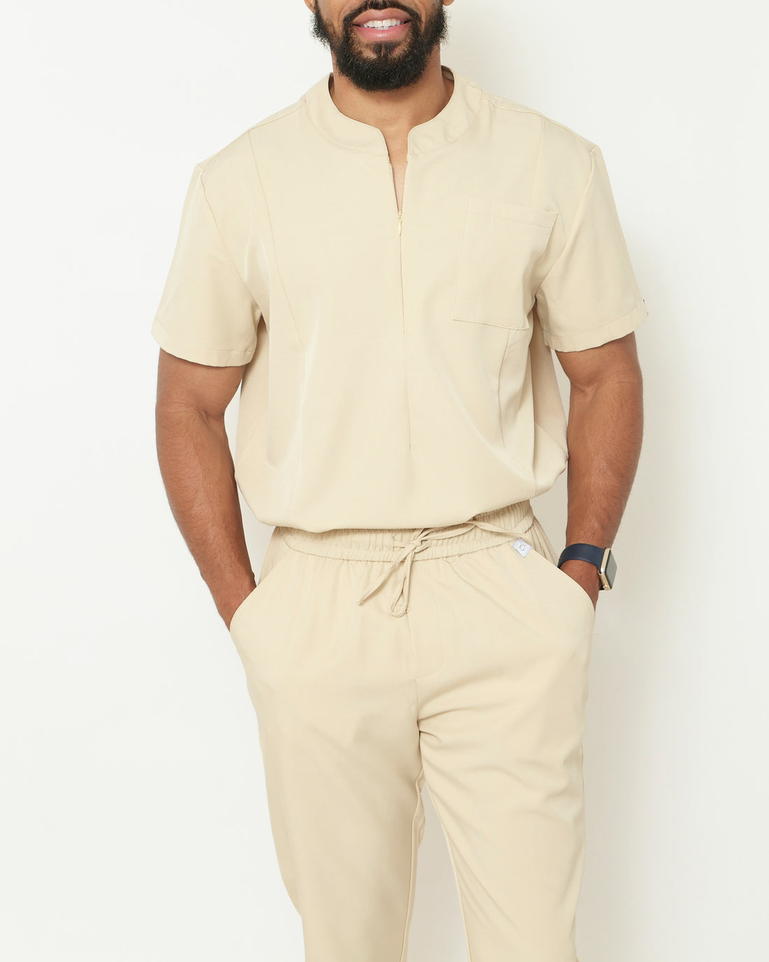 Men's Khaki Stay Goal'd Scrubs