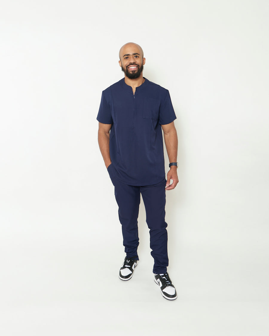 Men's Navy Stay Goal'd Scrubs