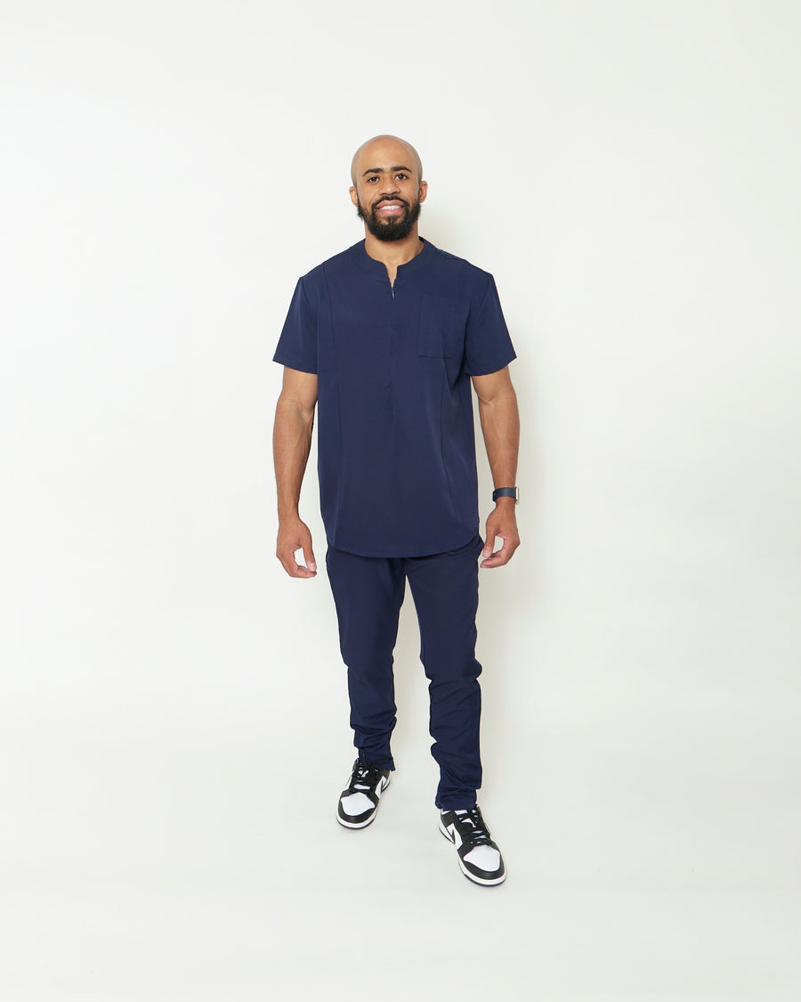 Men's Navy Stay Goal'd Scrubs