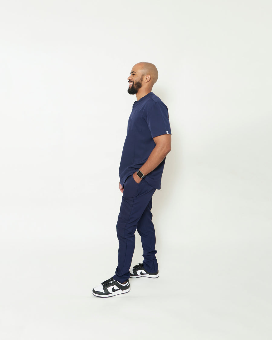 Men's Navy Stay Goal'd Scrubs