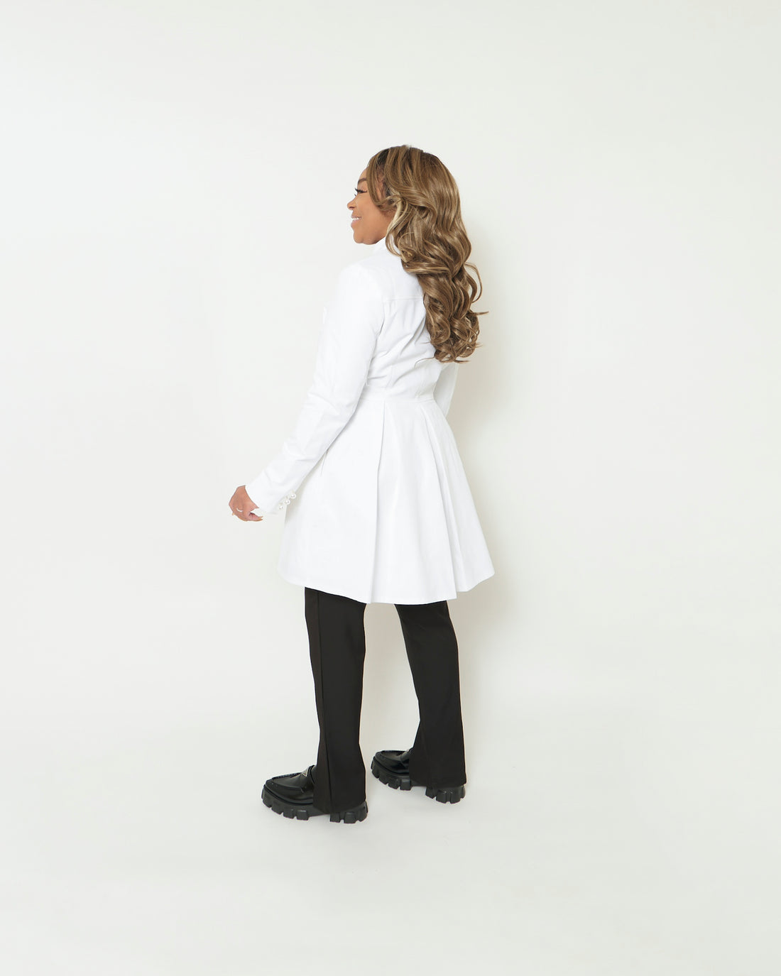 Pearl White Coat Stay Goal'd Pearl White Coat Stay Goal'd